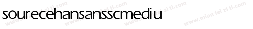 sourecehansanssc medium字体转换